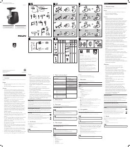 Руководство Philips HR2721 Мясорубка