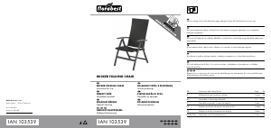 Használati útmutató Florabest IAN 103539 Kerti szék
