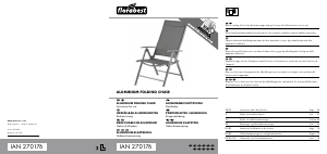 Mode d’emploi Florabest IAN 270176 Chaise de jardin