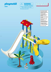 Manual Playmobil set 6669 Leisure Parque Aquático com Escorregas