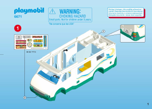Handleiding Playmobil set 6671 Leisure Grote familie-camper