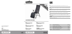 Návod Florabest IAN 295761 Záhradná stolička