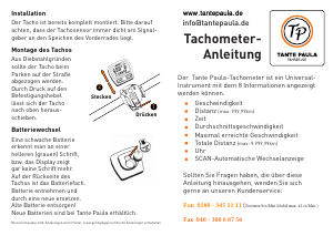 Bedienungsanleitung Tante Paula Ferdinand 2 Fahrradcomputer