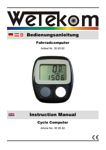 Manual Wetekom 35 95 62 Cycling Computer