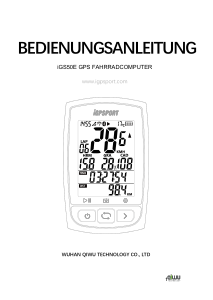 Bedienungsanleitung iGPSPORT IGS50E Fahrradcomputer