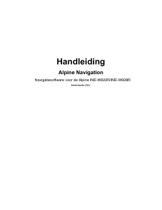 Handleiding Alpine INE-W920R Navigatiesysteem