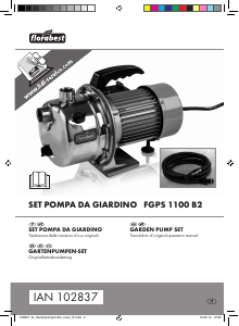 Manuale Florabest IAN 102837 Pompa da giardino