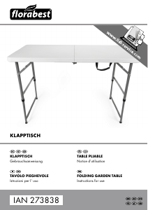 Manuale Florabest IAN 273838 Tavolo da giardino