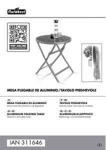 Manual de uso Florabest IAN 311646 Mesa de jardín