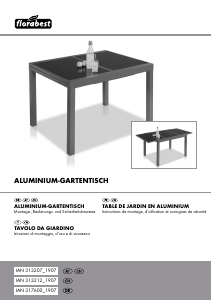 Manuale Florabest IAN 313207 Tavolo da giardino