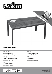 Handleiding Florabest IAN 97089 Tuintafel