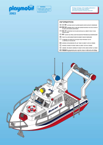 Mode d’emploi Playmobil set 3063 Rescue Vedette de sauvetage