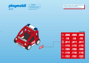 Mode d’emploi Playmobil set 3177 Rescue Capitaine pompier/véhicule