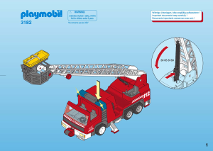 Mode d’emploi Playmobil set 3182 Rescue Pompiers avec camion grande échelle