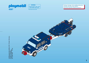 Manuale Playmobil set 4087 Rescue Trasporto di imbarcazioni