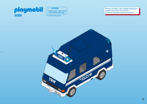 Mode d’emploi Playmobil set 4088 Rescue Camion ecole de police