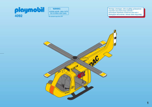 Manuale Playmobil set 4092 Rescue Elicottero ADAC