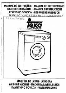 Manual de uso Teka LP 600 M Lavadora