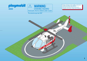 Mode d’emploi Playmobil set 4222 Rescue Sauveteurs/hélicoptère de sauvetage