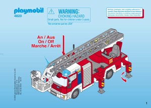 Mode d’emploi Playmobil set 4820 Rescue Camion de pompiers grande échelle