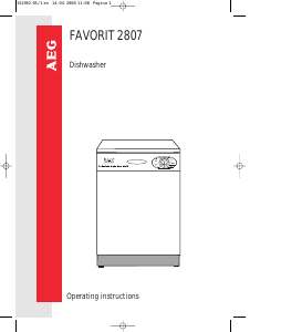Handleiding AEG F2807 Vaatwasser