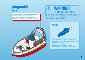 Bruksanvisning Playmobil set 4823 Rescue Brandbåt med släpvagn