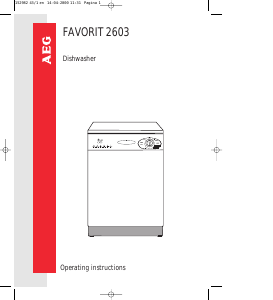 Handleiding AEG F2603 Vaatwasser