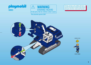 Bedienungsanleitung Playmobil set 5093 Rescue THW-Bagger