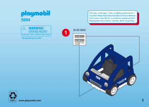 Mode d’emploi Playmobil set 5094 Rescue Voiturette sécurité civile
