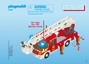 Manuale Playmobil set 5362 Rescue Autoscala dei vigili del fuoco