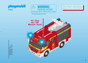 Manuale Playmobil set 5363 Rescue Autopompa dei vigili del fuoco