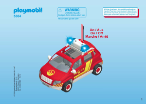 Mode d’emploi Playmobil set 5364 Rescue Véhicule D'intervention
