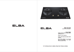 Manual Elba EGH-J8662G(BK) Hob