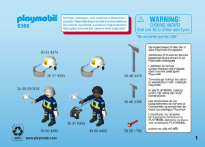 Manuale Playmobil set 5366 Rescue Squadra speciale antincendio