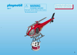 Mode d’emploi Playmobil set 5617 Rescue L'hélicoptère d'intervention des pompiers