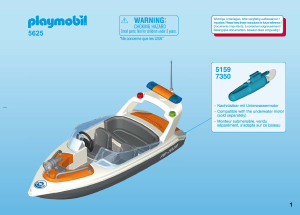 Bruksanvisning Playmobil set 5625 Rescue Båt