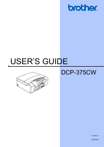 Manual Brother DCP-375CW Multifunctional Printer