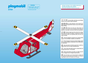Manuale Playmobil set 5704 Rescue Elisoccorso
