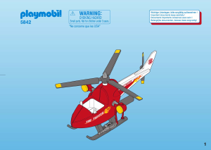 Mode d’emploi Playmobil set 5842 Rescue Hélicoptère de sauvetage