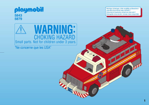 Mode d’emploi Playmobil set 5843 Rescue Camion de pompiers