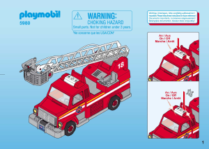 Bruksanvisning Playmobil set 5980 Rescue Brandbil