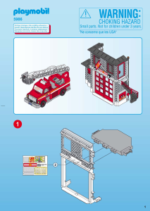 Manuale Playmobil set 5986 Rescue Caserma dei pompieri