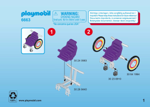 Mode d’emploi Playmobil set 6663 Rescue Enfant avec fauteuil roulant et papa