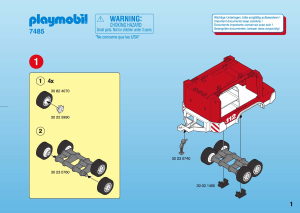 Manuale Playmobil set 7485 Rescue Rimorchio per i pompieri