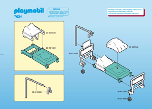 Mode d’emploi Playmobil set 7624 Rescue Chambre d'hôpital