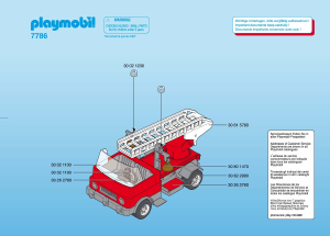 Mode d’emploi Playmobil set 7786 Rescue Camion de pompiers