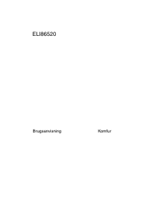 Brugsanvisning Voss-Electrolux ELI86520HV Komfur