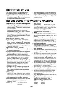 Manual Ignis LEI 812 Washing Machine