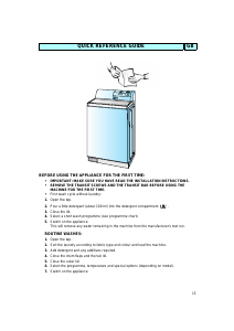 Manual Ignis AWV 539 Washing Machine