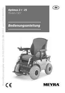 Bedienungsanleitung Meyra 2.322 Optimus 2 S Elektrorollstuhl
